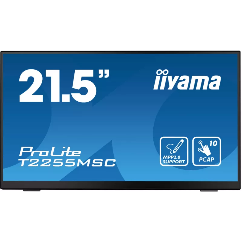 Monitor komputerowy iiyama ProLite T2255MSC-B1 54,6 cm (21,5 inch) 1920 x 1080 pikseli Full HD LCD dotykowy Czarny
