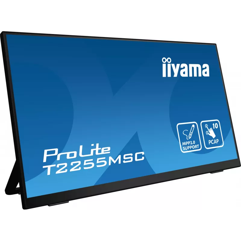 Monitor komputerowy iiyama ProLite T2255MSC-B1 54,6 cm (21,5 inch) 1920 x 1080 pikseli Full HD LCD dotykowy Czarny