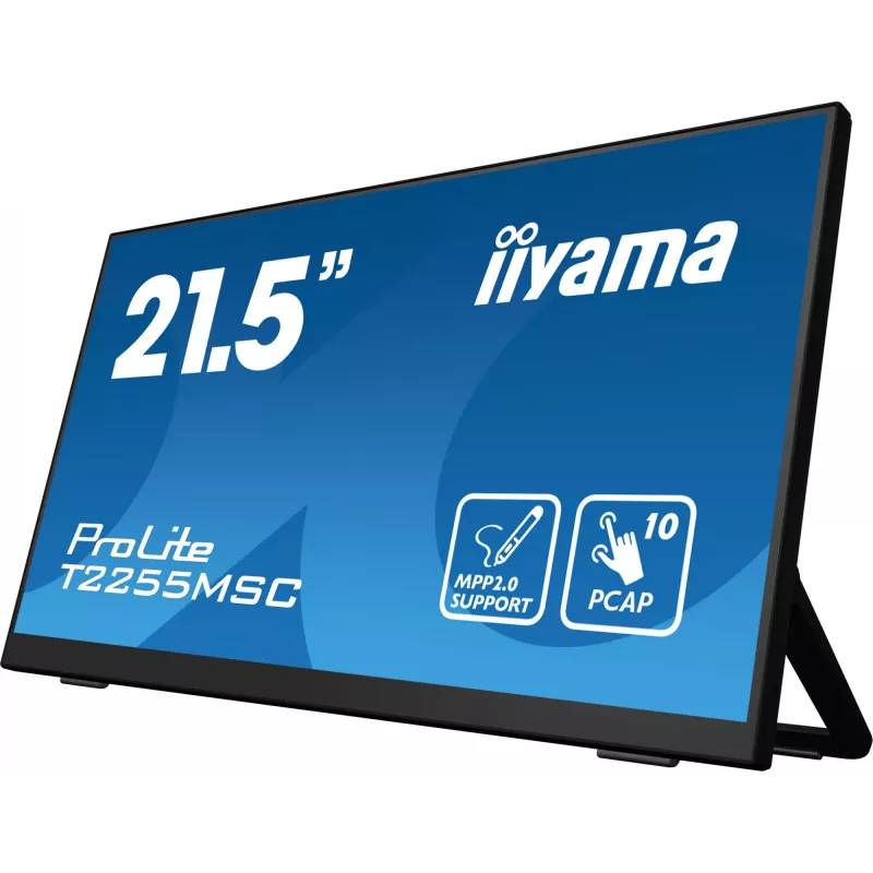 Monitor komputerowy iiyama ProLite T2255MSC-B1 54,6 cm (21,5 inch) 1920 x 1080 pikseli Full HD LCD dotykowy Czarny