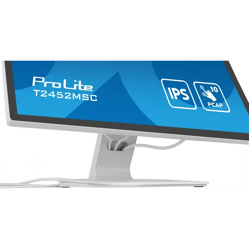 Monitor komputerowy iiyama ProLite T2452MSC-W1 61 cm (24 cale) 1920 x 1080 pikseli Full HD LCD ekran dotykowy Multi-user Biały