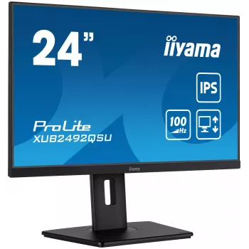 Monitor komputerowy iiyama ProLite XUB2492QSU-B1 60,5 cm (23,8 cala) 2560 x 1440 pikseli Quad HD LED Czarny