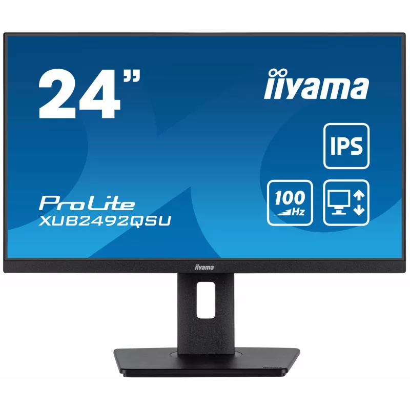 Monitor komputerowy iiyama ProLite XUB2492QSU-B1 60,5 cm (23,8 cala) 2560 x 1440 pikseli Quad HD LED Czarny