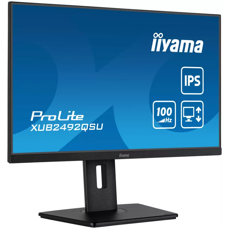 Monitor komputerowy iiyama ProLite XUB2492QSU-B1 60,5 cm (23,8 cala) 2560 x 1440 pikseli Quad HD LED Czarny
