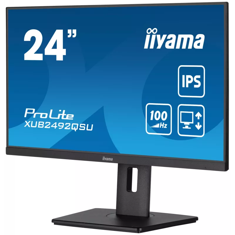 Monitor komputerowy iiyama ProLite XUB2492QSU-B1 60,5 cm (23,8 cala) 2560 x 1440 pikseli Quad HD LED Czarny