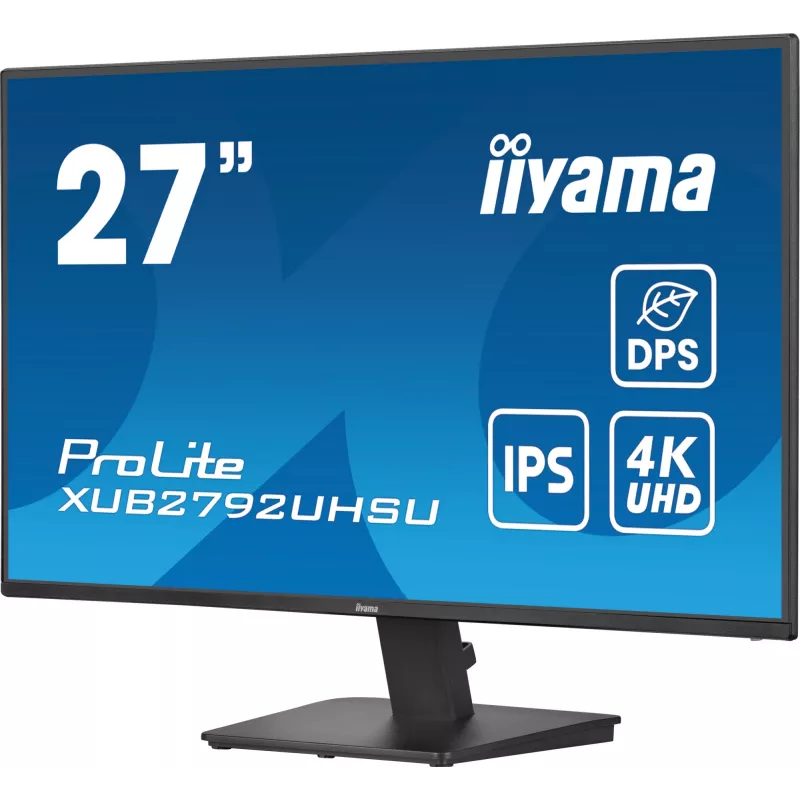 Monitor komputerowy iiyama ProLite XU2792UHSU-B6 68,6 cm (27 cali) 3840 x 2160 pikseli 4K Ultra HD LED Czarny