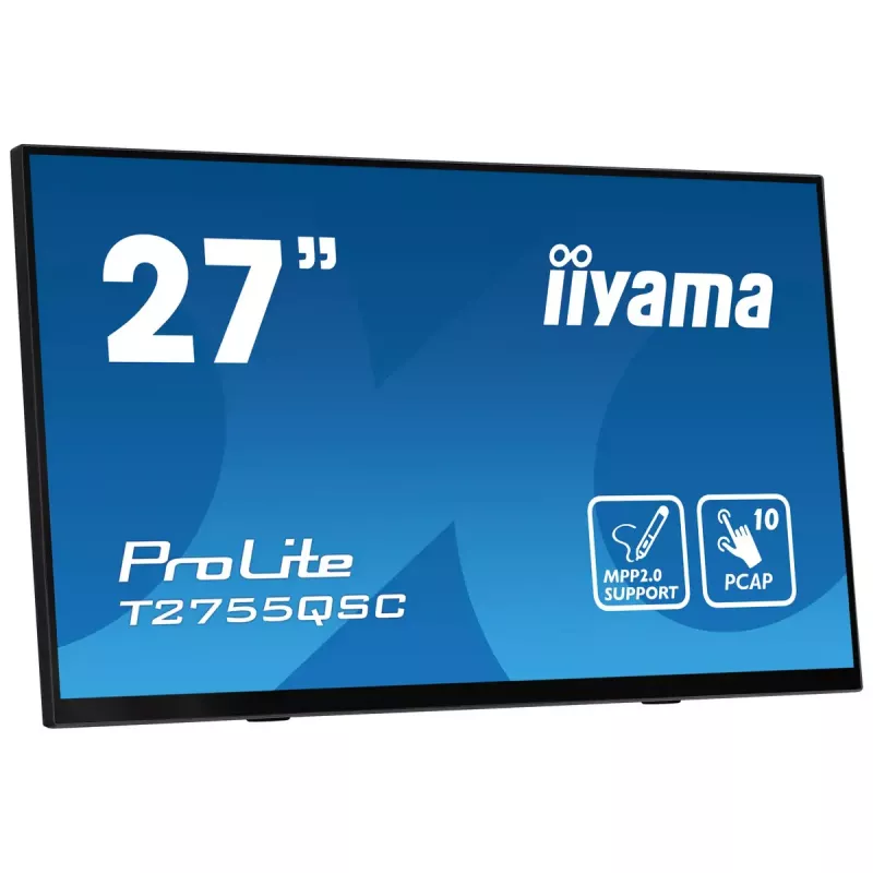 Monitor komputerowy iiyama ProLite T2755QSC-B1 68,6 cm (27 cali) 2560 x 1440 pikseli Quad HD LCD Dotykowy Czarny