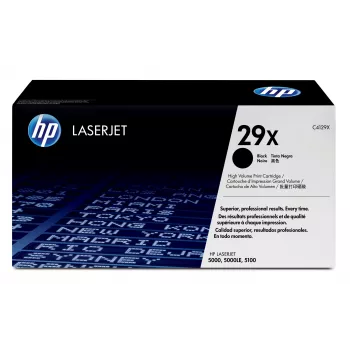 HP 29X Wysokowydajny czarny oryginalny wkład z tonerem LaserJet 1 szt.