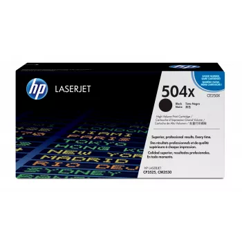 HP 504X High Yield Czarny Oryginalny LaserJet kaseta z tonerem, 10500 stron, Czarny, 1 szt.