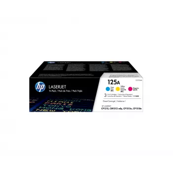 HP 125A 3-pack Cyan/Magenta/Yellow Original LaserJet Toner Cartridges