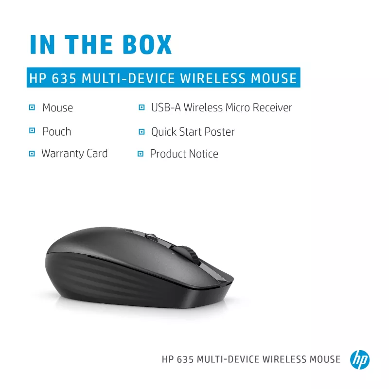 Mysz HP 635 Multi-Device Wireless RF Wireless + Bluetooth