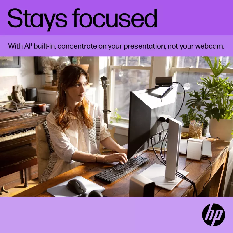 HP 325 FHD Kamera internetowa, Biznesowa, Windows 10, Windows 11, MacOS, 72 mm, 53,6 mm, 53,2 mm