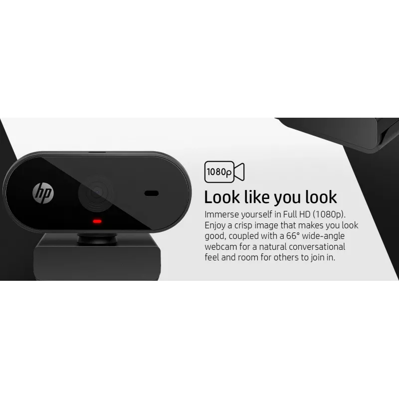 HP 325 FHD Kamera internetowa, Biznesowa, Windows 10, Windows 11, MacOS, 72 mm, 53,6 mm, 53,2 mm