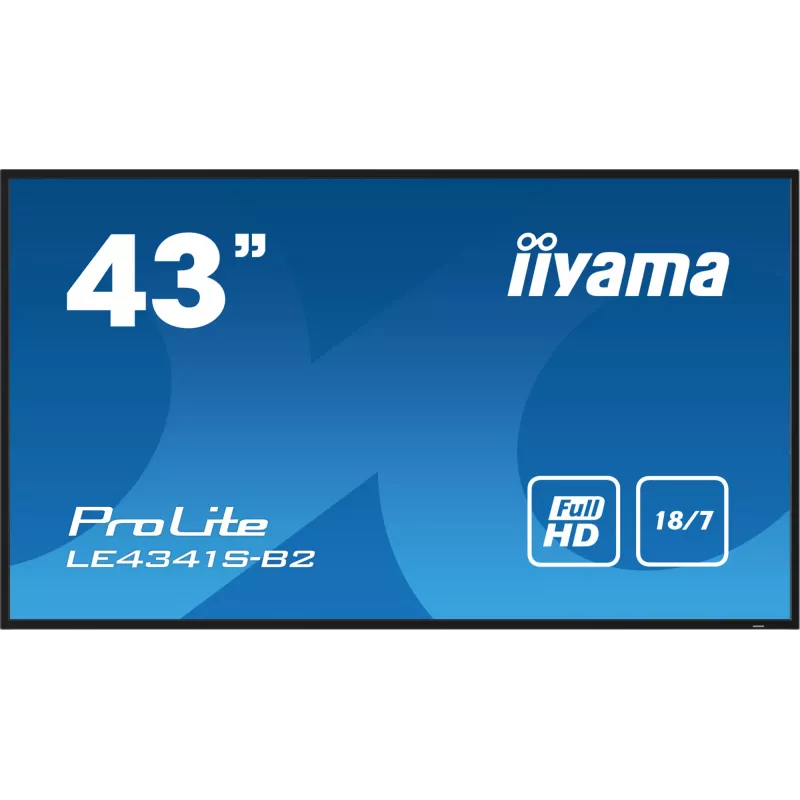 iiyama PROLITE LE4341S-B2 Panel płaski do digital signage 108 cm (42,5 cala) LCD 350 cd/m² Full HD Czarny 18/7