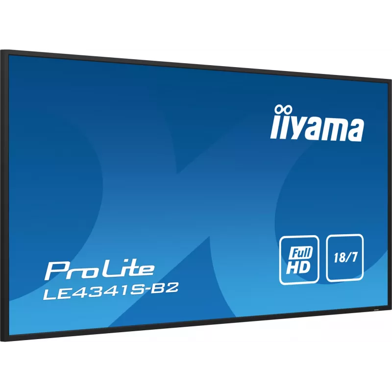 iiyama PROLITE LE4341S-B2 Panel płaski do digital signage 108 cm (42,5 cala) LCD 350 cd/m² Full HD Czarny 18/7