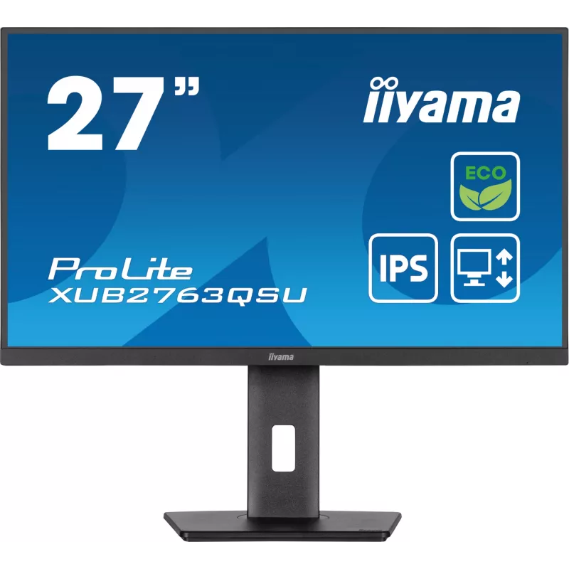 Monitor komputerowy iiyama ProLite XUB2763QSU-B1 68,6 cm (27 cali) 2560 x 1440 pikseli Quad HD LED Czarny