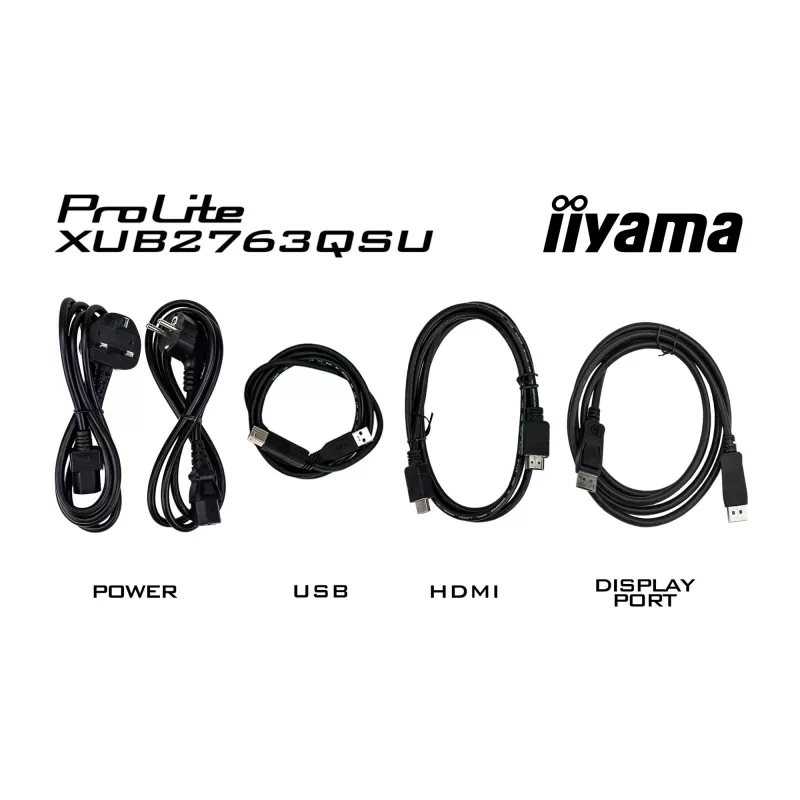 Monitor komputerowy iiyama ProLite XUB2763QSU-B1 68,6 cm (27 cali) 2560 x 1440 pikseli Quad HD LED Czarny