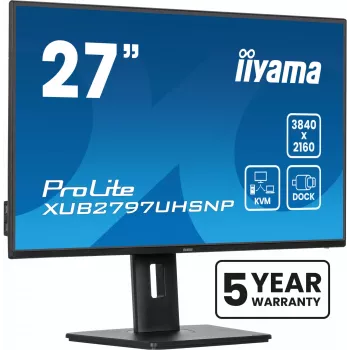 Monitor komputerowy iiyama ProLite XUB2797UHSNP-B1 68.6 cm (27 cali) 3840 x 2160 pikseli 4K Ultra HD LED Czarny