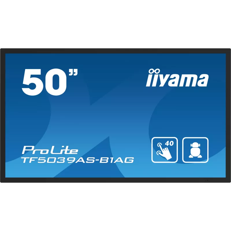 Monitor komputerowy iiyama TF5039AS-B1AG 125,7 cm (49,5 cala) 3840 x 2160 pikseli 4K Ultra HD LED Dotykowy Czarny