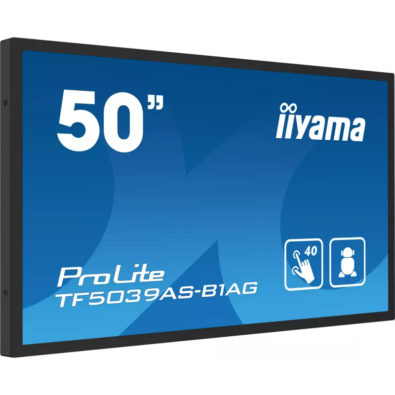 Monitor komputerowy iiyama TF5039AS-B1AG 125,7 cm (49,5 cala) 3840 x 2160 pikseli 4K Ultra HD LED Dotykowy Czarny