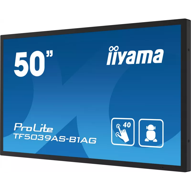 Monitor komputerowy iiyama TF5039AS-B1AG 125,7 cm (49,5 cala) 3840 x 2160 pikseli 4K Ultra HD LED Dotykowy Czarny