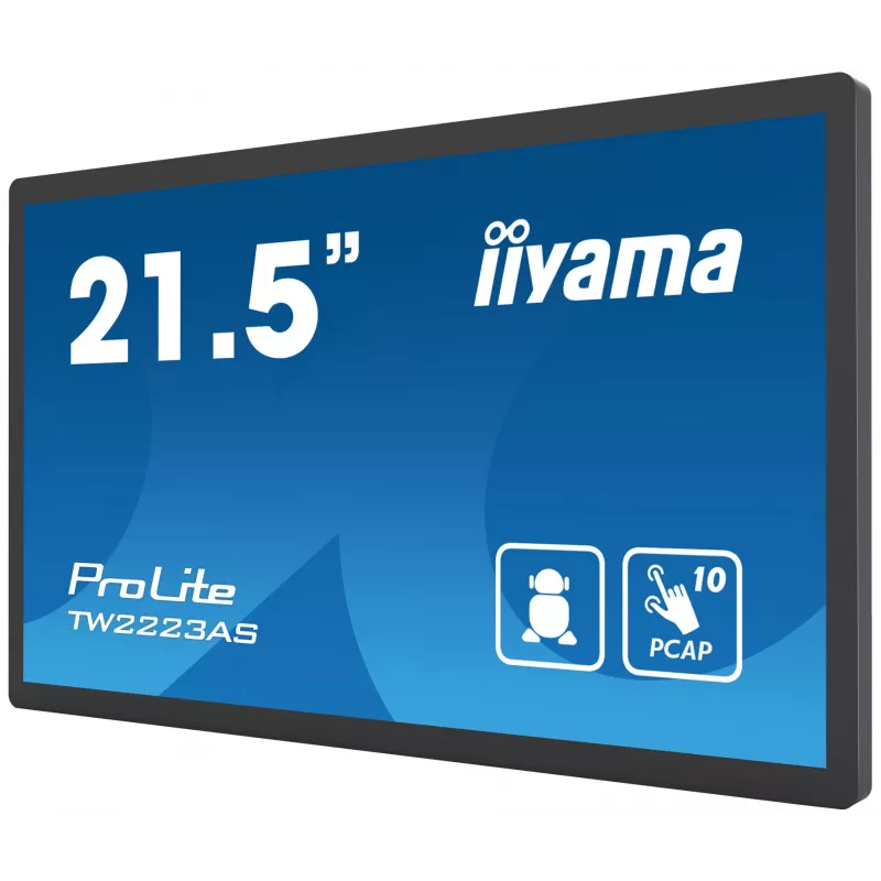 iiyama TW2223AS-B2 Wyświetlacz interaktywny 54,6 cm (21,5 cala) Wi-Fi 345 cd/m² Full HD Czarny Ekran dotykowy Wbudowany procesor Android 24/7