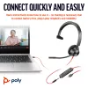 HP Poly Czarnywire 3315 Monaural Microsoft Teams Certified USB-C Headset +3.5mm Plug +USB-C/A Adapter
