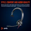HP Poly Czarnywire 3315 Monaural Microsoft Teams Certified USB-C Headset +3.5mm Plug +USB-C/A Adapter