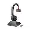 HP Poly Savi 8220 Stereo DECT 1880-1900 MHz Top +Charging Cradle