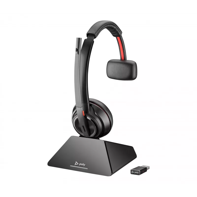 HP Poly Savi 8220 Stereo DECT 1880-1900 MHz Top +Charging Cradle