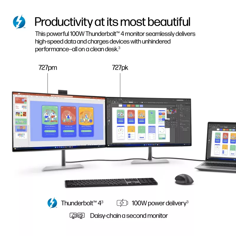 Monitor HP Series 7 Pro 27 cali 4K Thunderbolt 4 LCD 3840 x 2160
