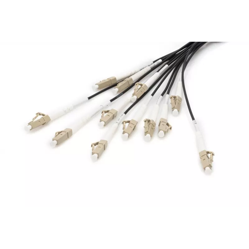 DIGITUS Kabel breakout - 12 włókien OM4 LC/UPC-LC/UPC uniwersalny kolor czarny 100 m