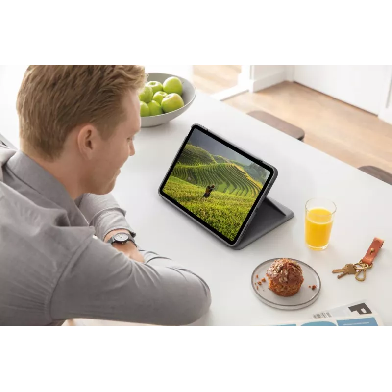 LOGITECH Folio Touch Podświetlana Klawiatura z Etui i Gładzikiem Oxford Grey dla iPad Air (4. gen) Deutsch Qwertz