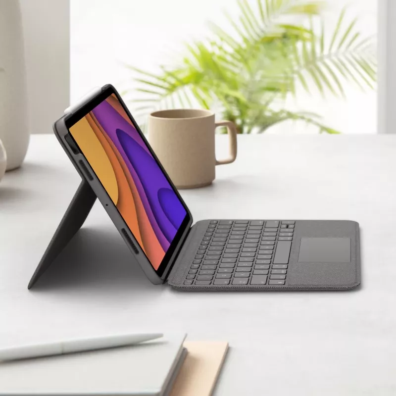 LOGITECH Folio Touch Podświetlana Klawiatura z Etui i Gładzikiem Oxford Grey dla iPad Air (4. gen) Deutsch Qwertz