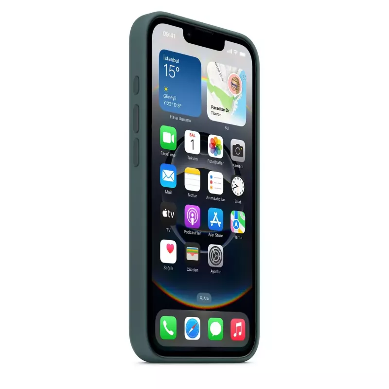 APPLE Silikonowe etui iPhone 16e Lake zielony