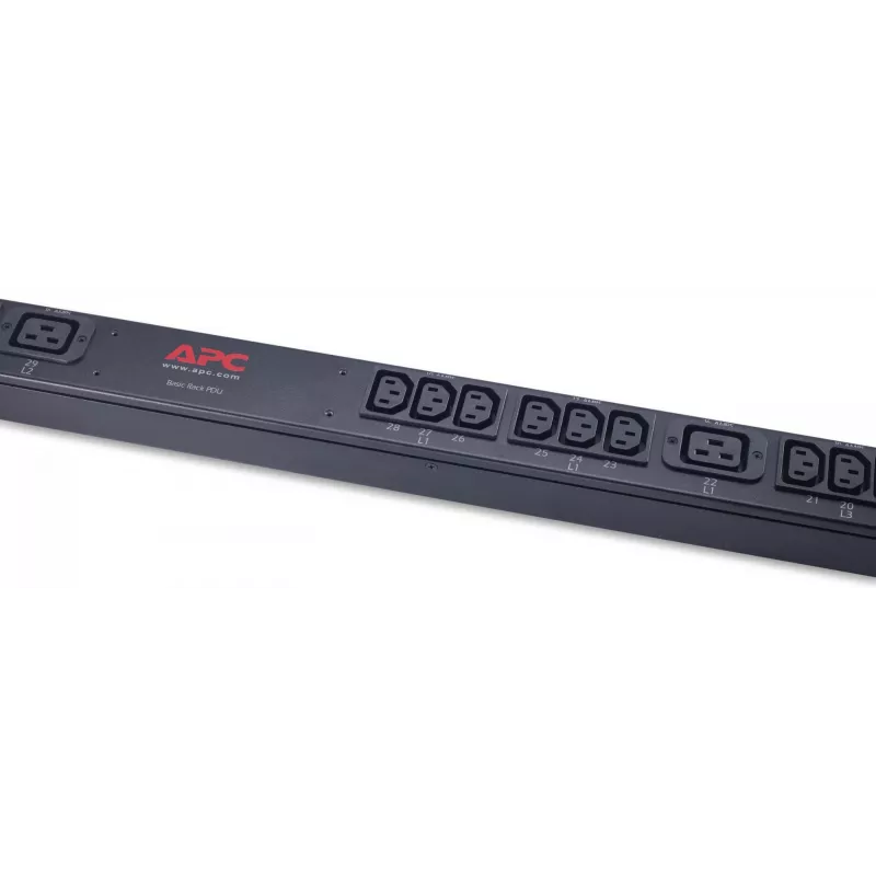 APC Rack PDU, Basic, Zero U, 11 kW, 230V, (36) C13 & (6) C19 jednostka dystrybucji zasilania (PDU) 42 gniazda AC 0U czarny