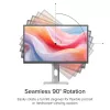 Monitor biurkowy ALOGIC Clarity Pro - 27 cali - 3840x2160 (4K UHD) z 65W PD i kamerą internetową