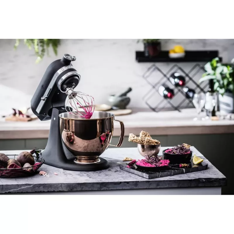 Robot kuchenny KITCHENAID ARTISAN 5KSM185PS — misa ze stali nierdzewnej 4,8 L, 300 W, 10 prędkości, czarny
