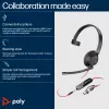 HP Poly Blackwire 5210 Jednosłuchawkowy zestaw słuchawkowy USB-C + wtyk 3,5 mm + adapter USB-C/A (hurt)