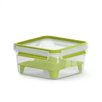 Pojemnik na lunch EMSA CLIP & GO XL 1,3 l zielony, przezroczysty 1 szt.