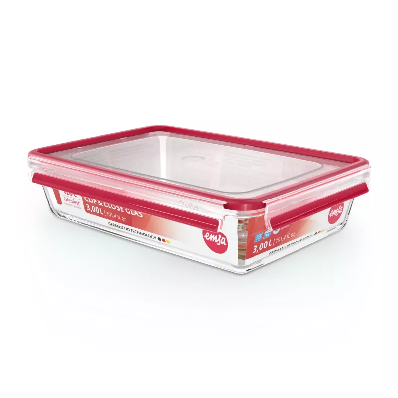 EMSA CLIP & CLOSE N10412 Rectangular Box 3 L Transparent 1 szt.