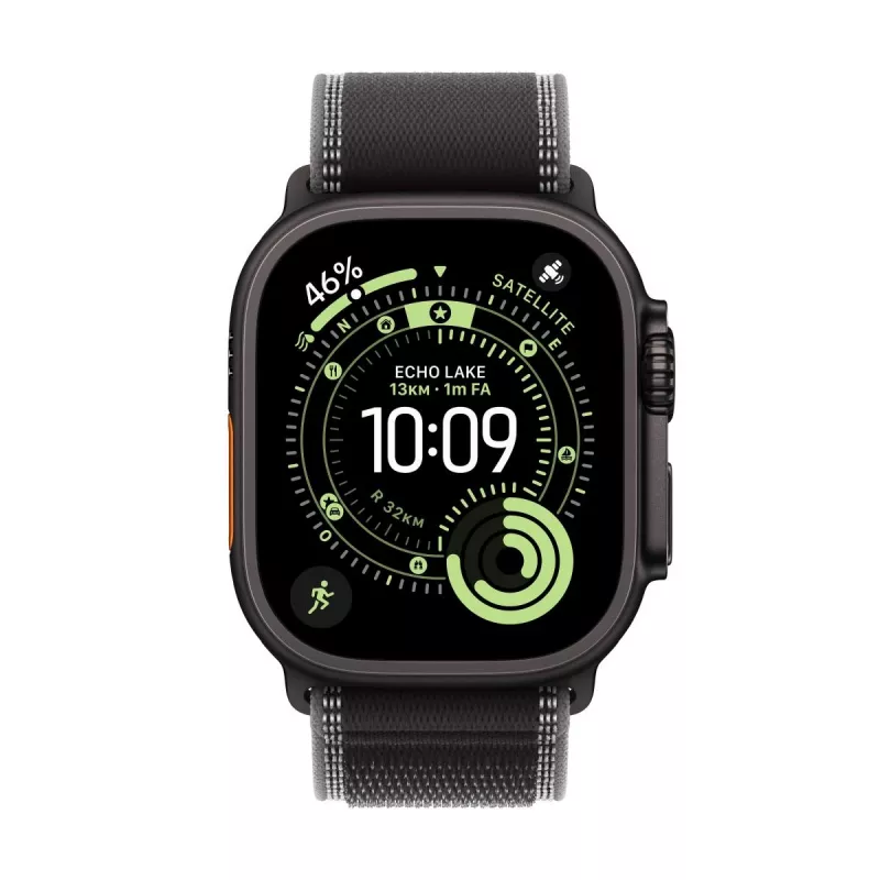 APPLE Watch Ultra 3 (2025) LTE 49mm Koperta tytanowa z pętlą Trail Loop M/L – czarny/ciemnoszary