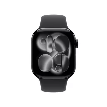APPLE Watch Series 11 GPS 42mm Jet Black Aluminium Case z czarnym sportowym paskiem M/L