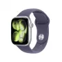 APPLE Watch Series 11 GPS 42mm srebrna aluminiowa koperta z fioletowym paskiem Sport Band S/M