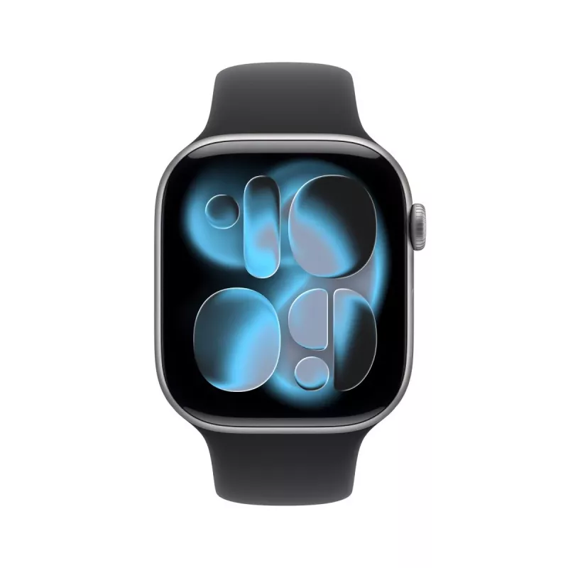 APPLE Watch Series 11 GPS 46mm Koperta kosmicznie szara aluminiowa z czarnym paskiem Sport S/M