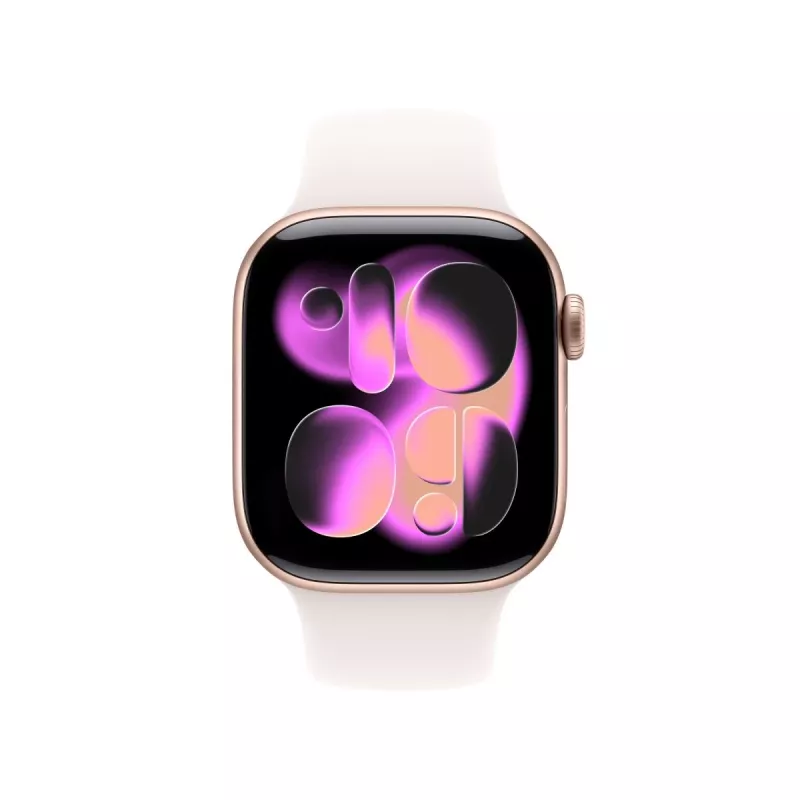APPLE Watch Series 11 GPS + Cellular 42mm Koperta ze złoconego aluminium z paskiem Light Blush Sport S/M