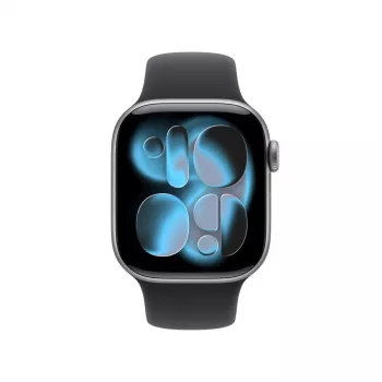 APPLE Watch Series 11 GPS + Cellular 42mm Koperta Aluminiowa Kosmiczna Szarość z Czarnym Paskiem Sportowym S/M