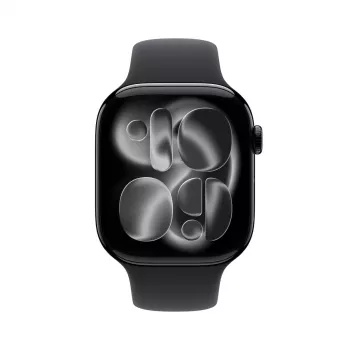 APPLE Watch Series 11 GPS + Cellular 46mm Jet Black Aluminium Case z czarnym paskiem Sport Band M/L