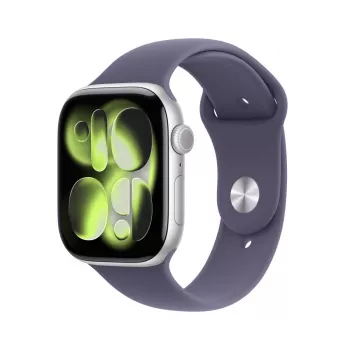APPLE Watch Series 11 GPS + Cellular 46mm Srebrna Aluminiowa Koperta z Paskiem Sportowym Purple Fog M/L