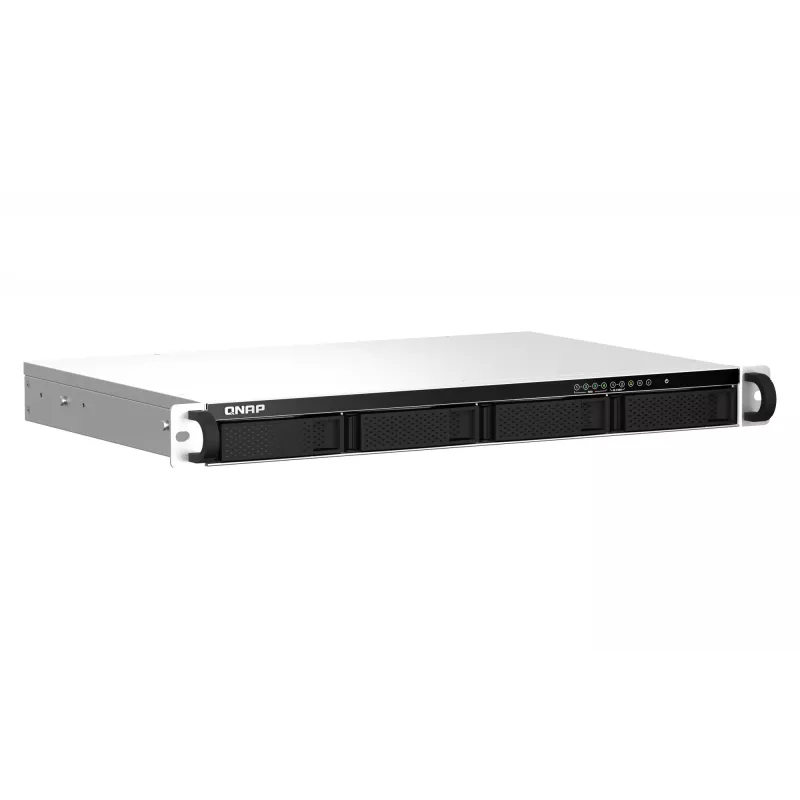 QNAP TS-464eU NAS Rack (1U) Intel® Celeron® N5095 8 GB DDR4 0 TB QNAP Turbo System Aluminium, Czarny