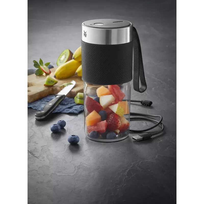 WMF KITCHENminis 0416700011 Mikser stojący 0,3 L 50 W Czarny, Stal nierdzewna, Przezroczysty